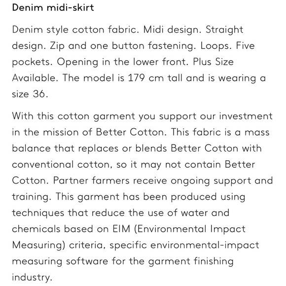 BNWT mango s midi jean skirt - Picture 6 of 6